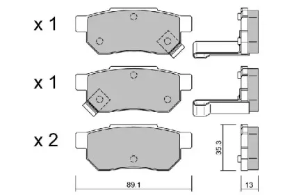 BPHO-2901 AISIN Комплект тормозных колодок, дисковый тормоз BPHO-2901 AISIN Комплект тормозных колодок, дисковый тормоз